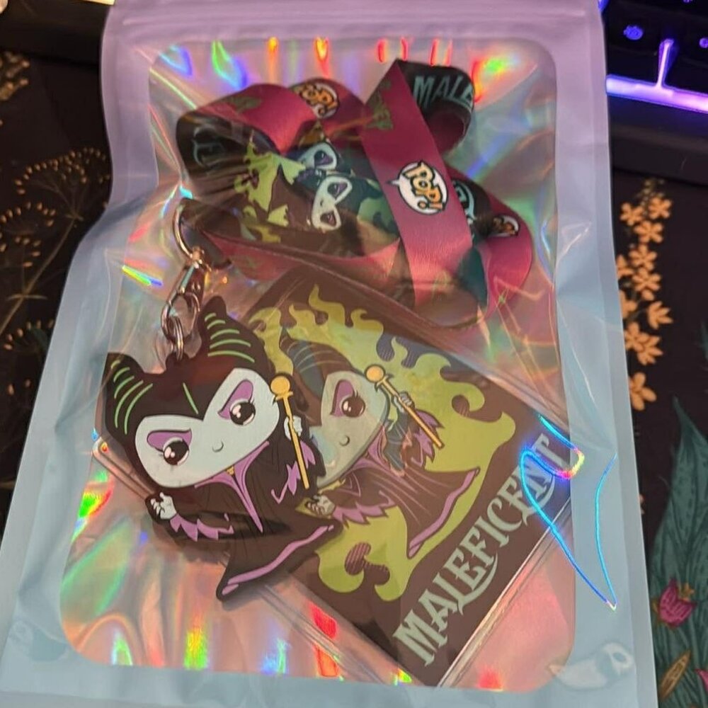 Disney Funko Pop maleficent Lanyard - see pics
